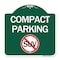 Signmission Compact Parking With No SUV, Green & White Aluminum Architectural Sign, 18" x 18", GW-1818-24244 A-DES-GW-1818-24244 - alternate 1